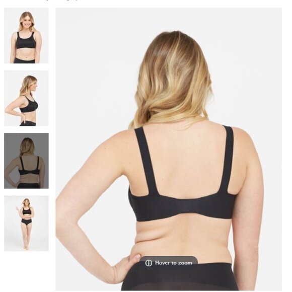 SPANX Bra-llelujah! Black Comfy Lightly Lined Tank Bralette Small Medium - Picture 4 of 5